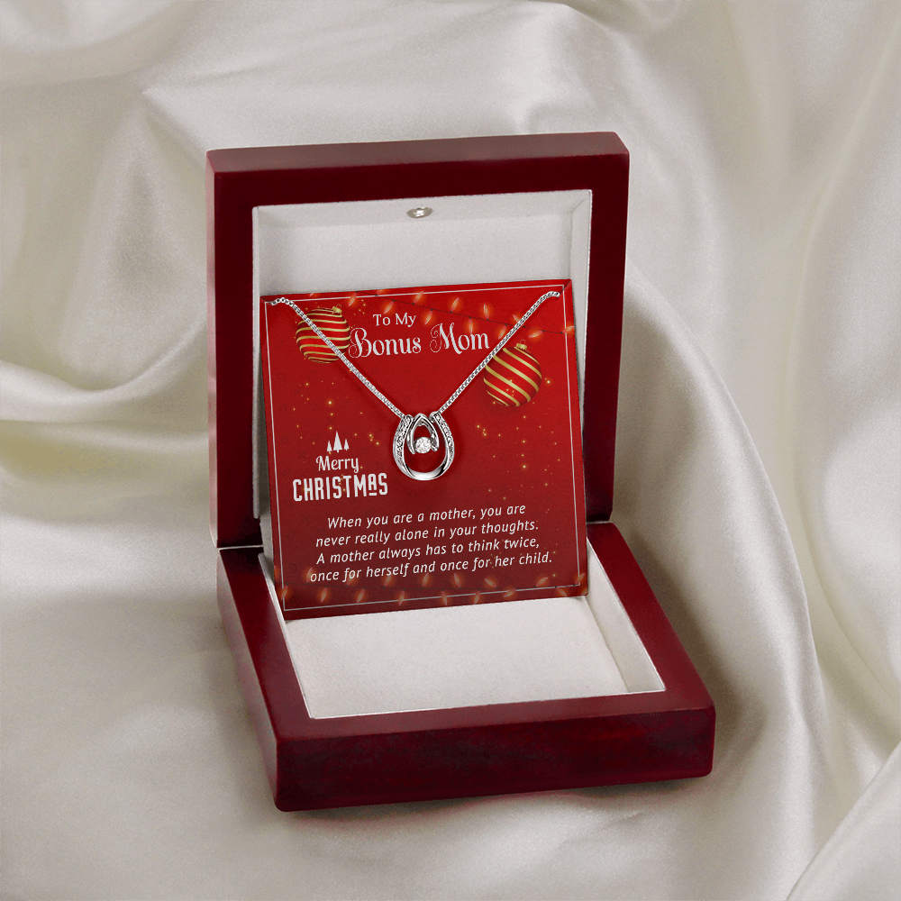 To My Bonus Mom - Best Christmas Gift - Lucky In Love Necklace
