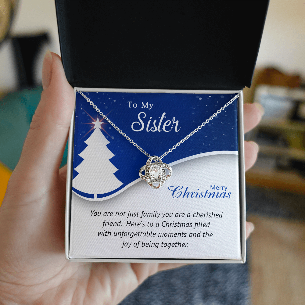 To My Sister - Best Christmas Gift -Love Knot Necklace