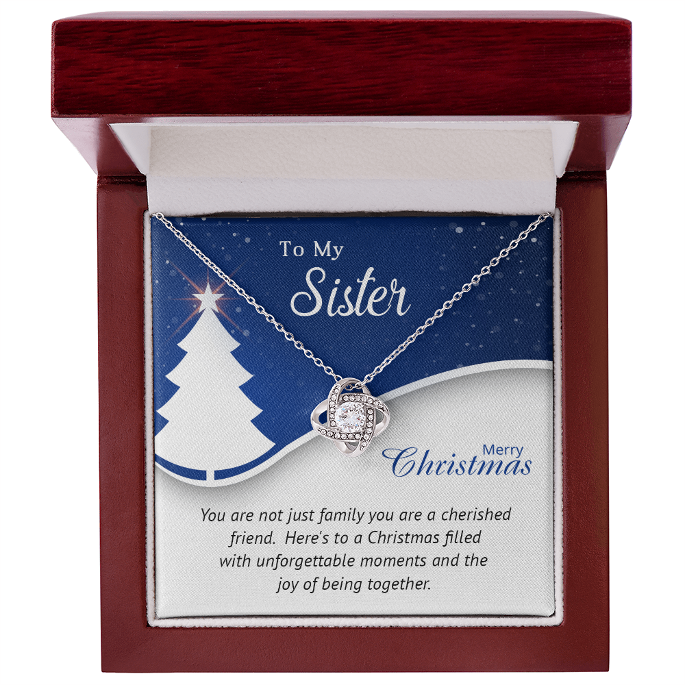 To My Sister - Best Christmas Gift -Love Knot Necklace