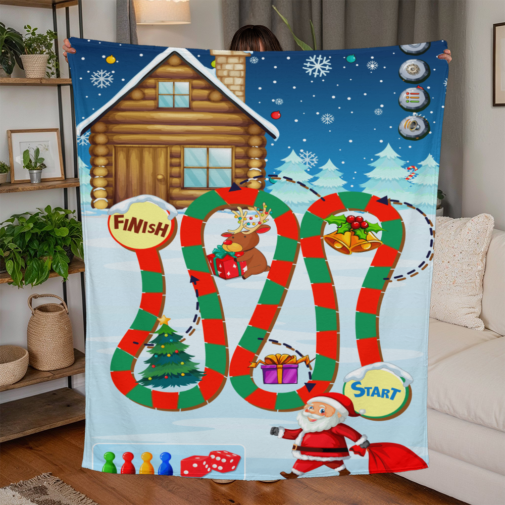 Santa Best Christmas Gift - Jersey Fleece Blanket 50" x 60"