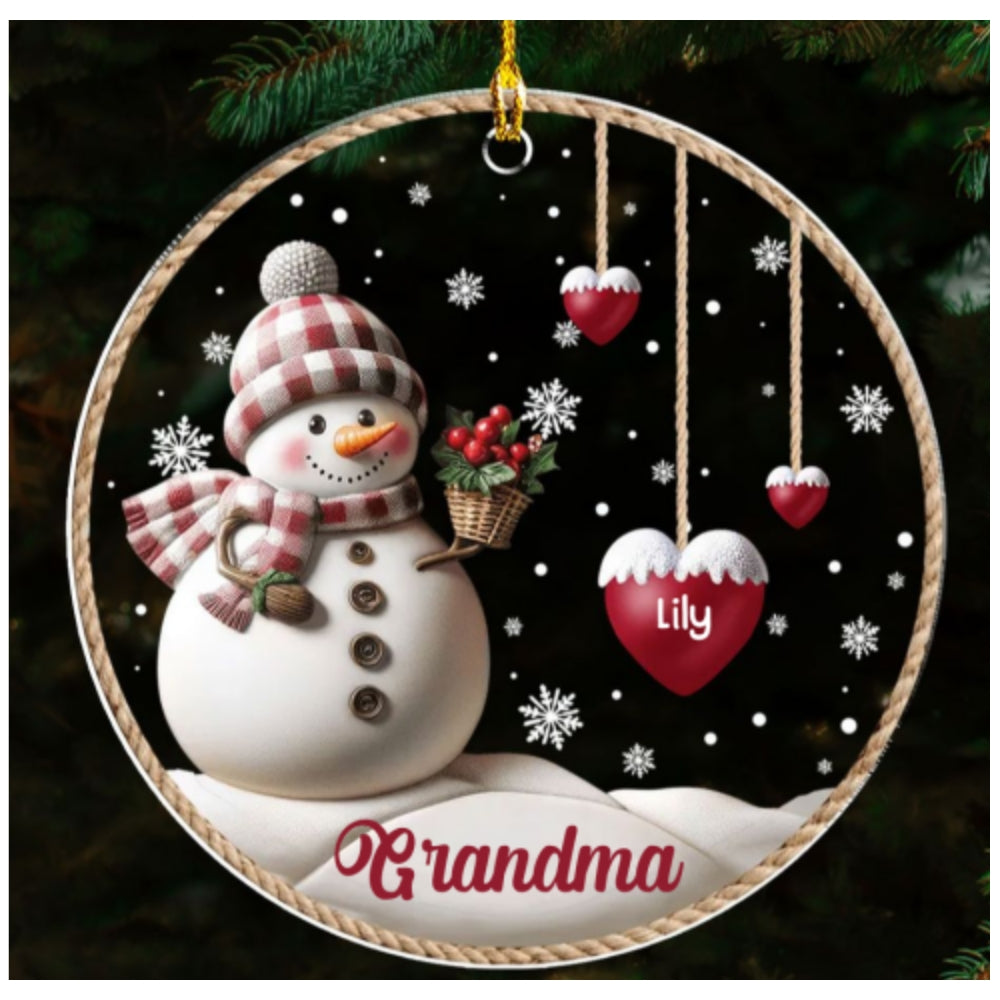 Grandma Snowman Ornament