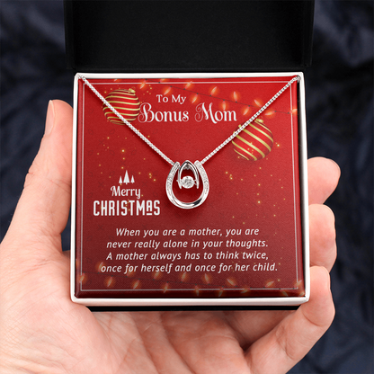 To My Bonus Mom - Best Christmas Gift - Lucky In Love Necklace