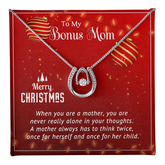 To My Bonus Mom - Best Christmas Gift - Lucky In Love Necklace