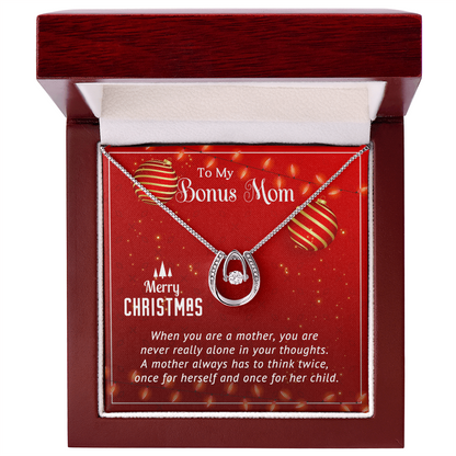 To My Bonus Mom - Best Christmas Gift - Lucky In Love Necklace