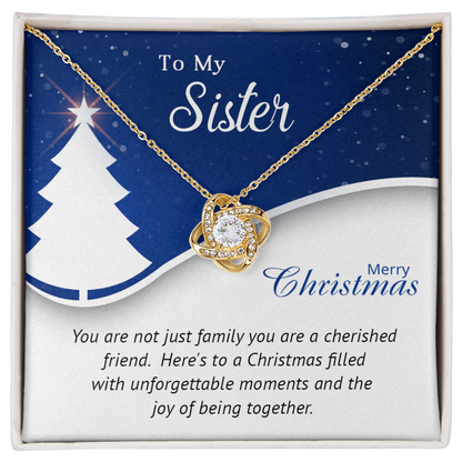 To My Sister - Best Christmas Gift -Love Knot Necklace