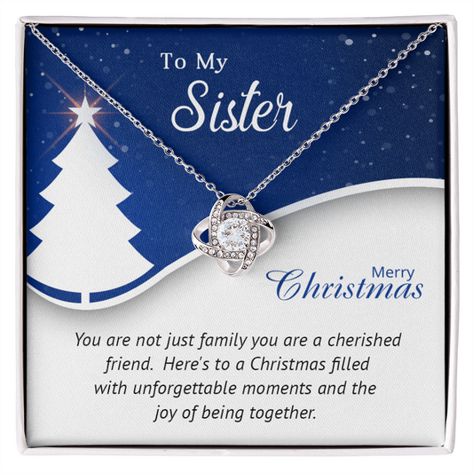 To My Sister - Best Christmas Gift -Love Knot Necklace