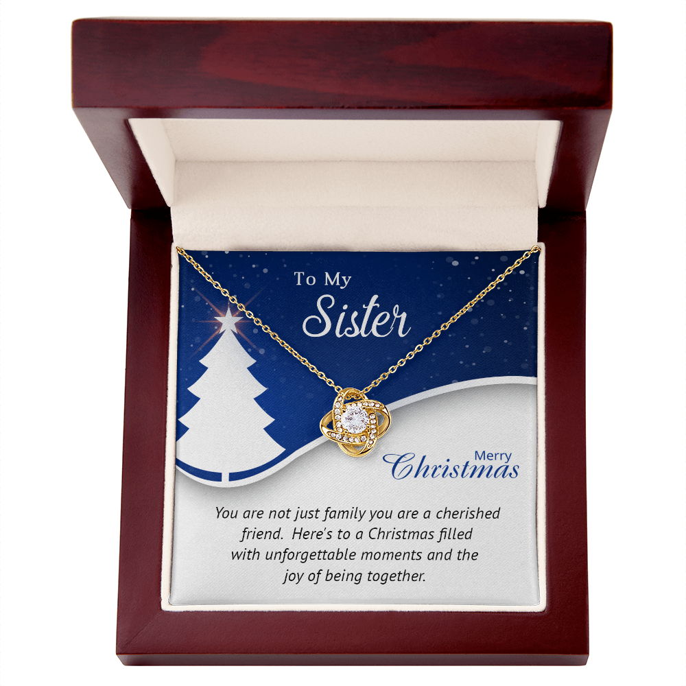 To My Sister - Best Christmas Gift -Love Knot Necklace