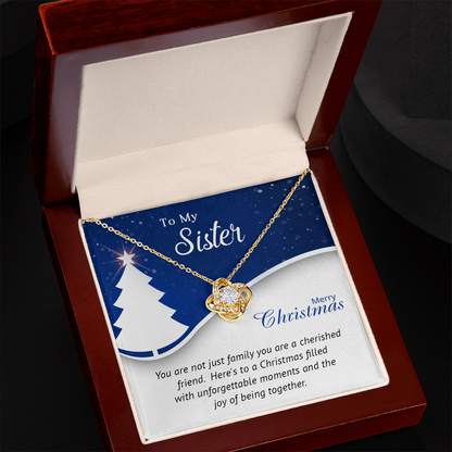 To My Sister - Best Christmas Gift -Love Knot Necklace
