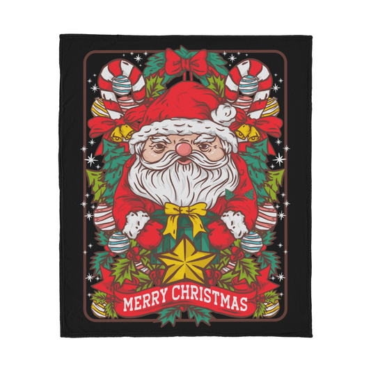 Santa Best Christmas Gift - Jersey Fleece Blanket 50" x 60"