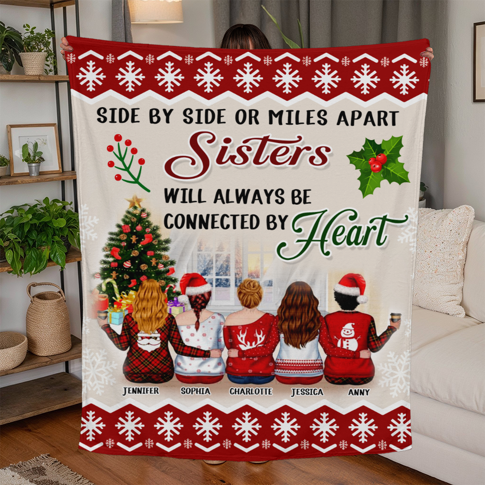 Sisters -  Best Christmas Gift - Jersey Fleece Blanket 50" x 60"