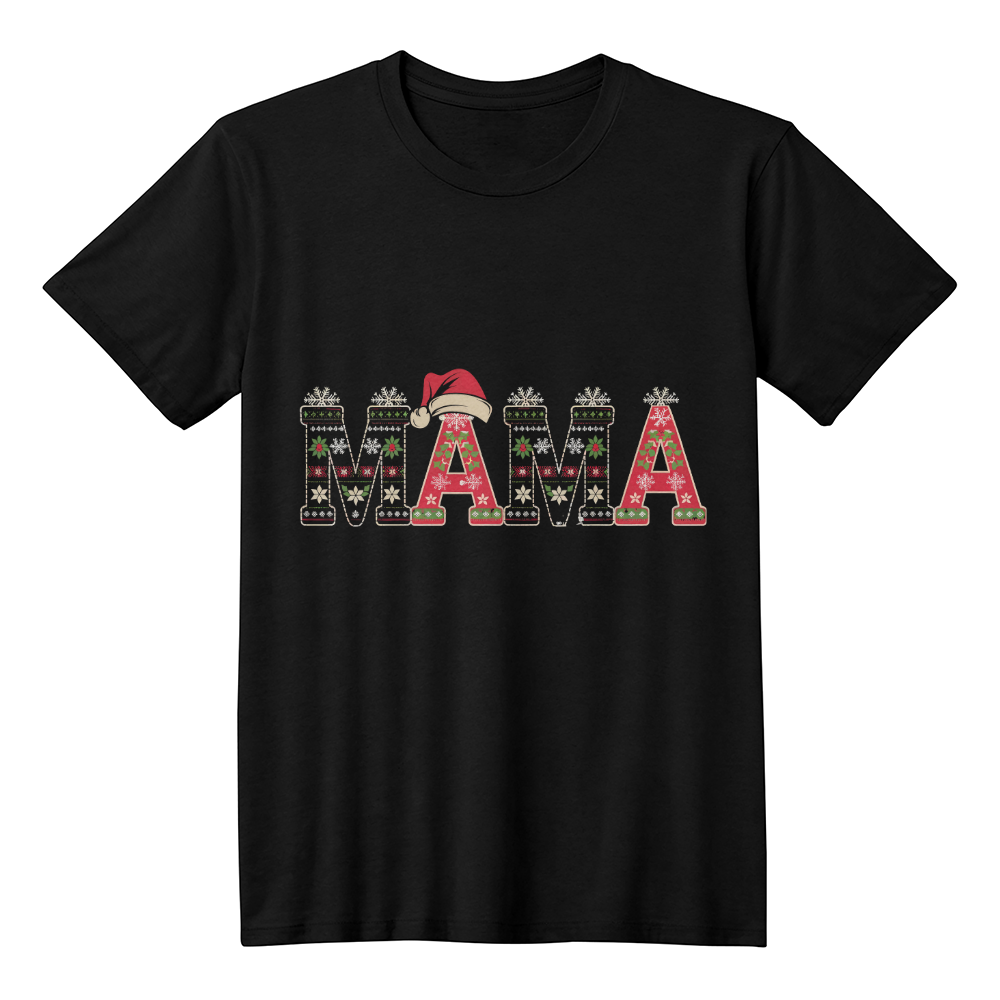 MAMA Best Gift For Christmas - Bella + Canvas 3001 Unisex T-Shirt Front Print