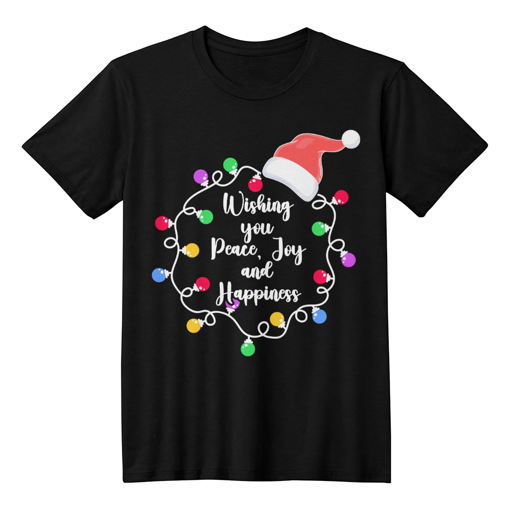 Wishing you peace, Joy and happiness - Best Christmas Gift - Bella + Canvas 3001 Unisex T-Shirt Front Print