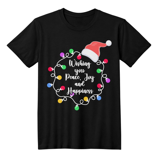 Wishing you peace, Joy and happiness - Best Christmas Gift - Bella + Canvas 3001 Unisex T-Shirt Front Print