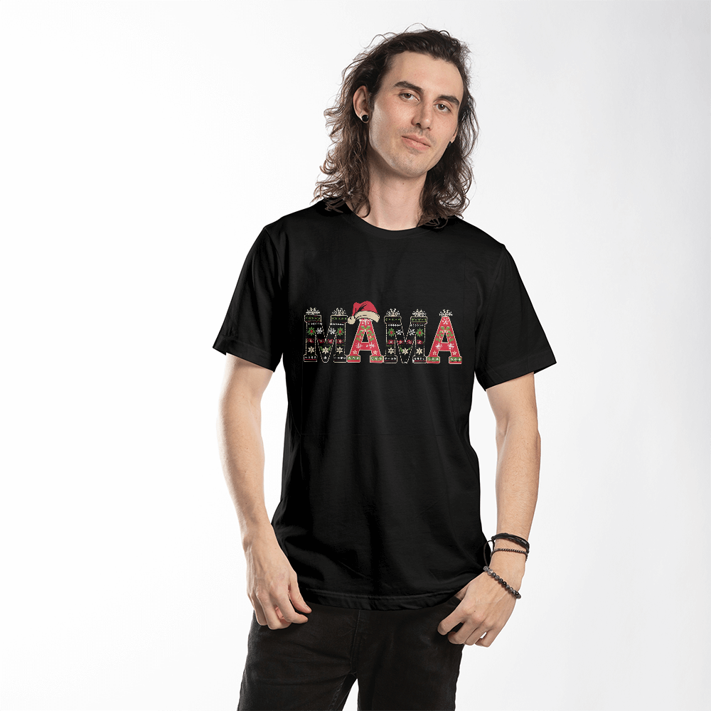 MAMA Best Gift For Christmas - Bella + Canvas 3001 Unisex T-Shirt Front Print